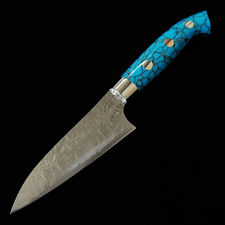 SAJI TAKESHI Nouveau modèle Nomura SG2 Finition diamantée Petty Bleu Turquoise (90mm)