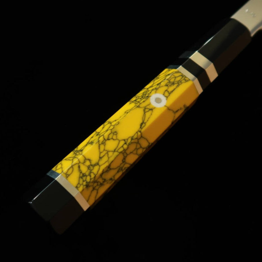 三浦佩MIURA Obidama 柳刃 VG10 鏡面仕上げ カスタムハンドル イエロー（270mm）