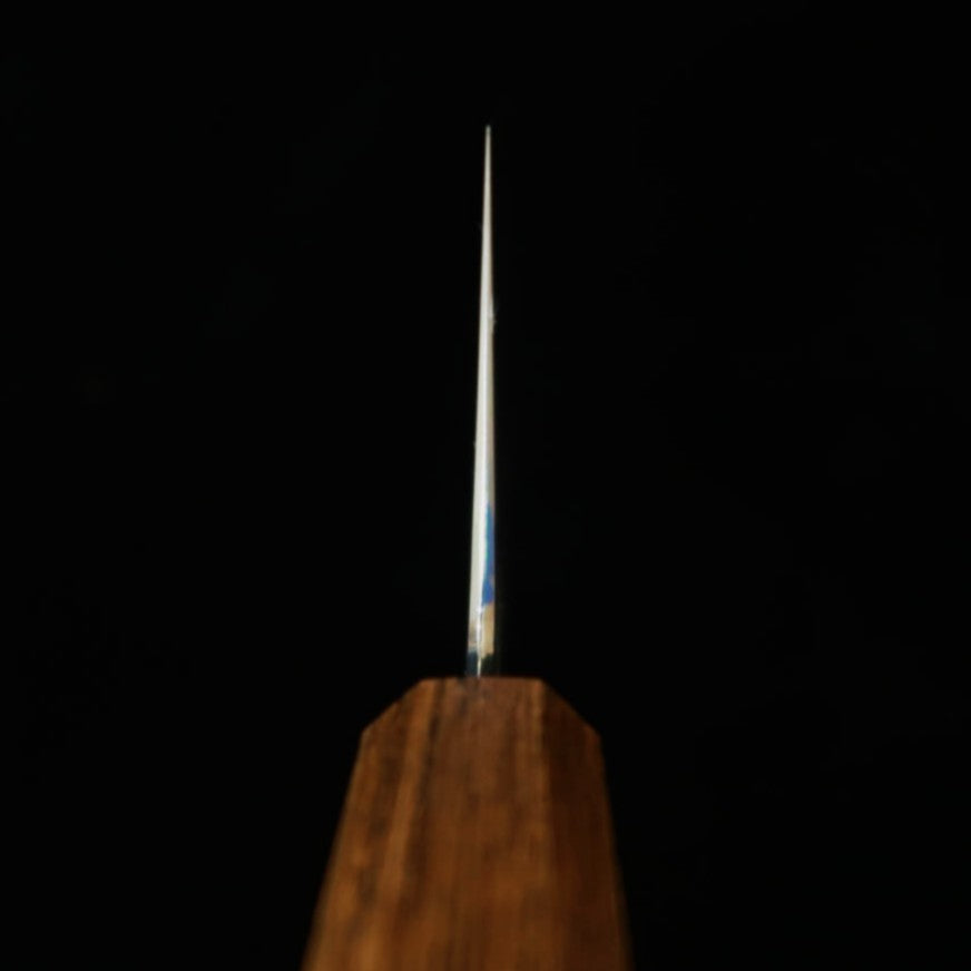 HADO Aogami No.1 Acabamento Preto Damasco Nakiri Cabo Octogonal de Carvalho Preto (165mm)