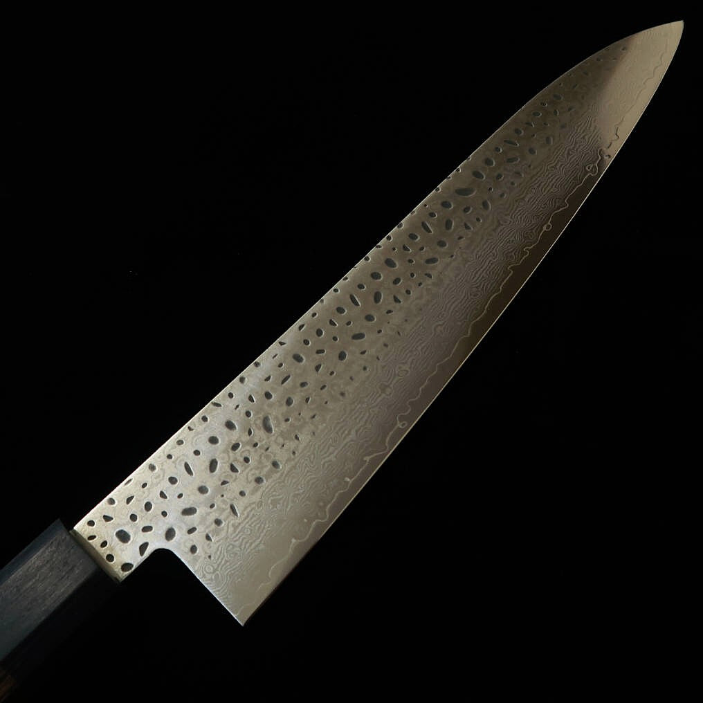MIURA Gyuto, VG10, Hammered Damascus with Laminated Plywood Handle (210mm)