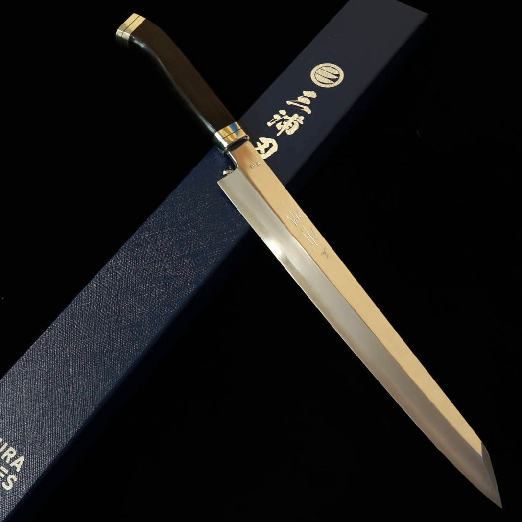 MIURA Obidama Kiritsuke Yanagiba, VG10 Mirror Polish with Ebony Western Handle (270mm)