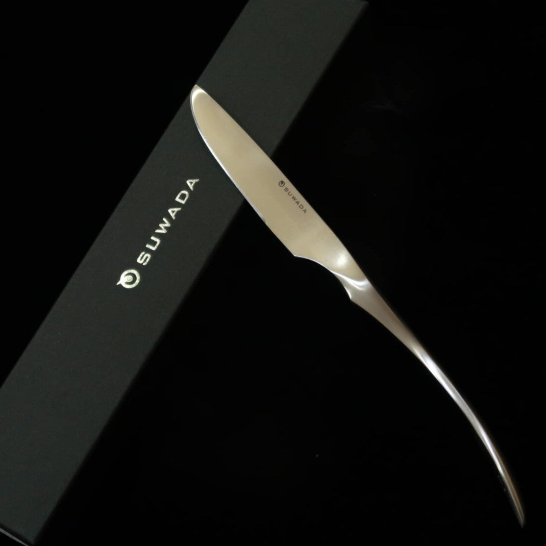 SUWADA Steak Knife & Fork Set, Satin Finish