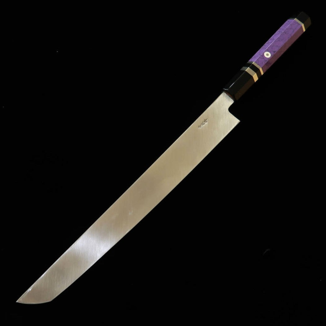 MIURA佩 MIURA Obidama sakimaru yanagiba VG10 acabado espejo, mango personalizado púrpura (300 mm)