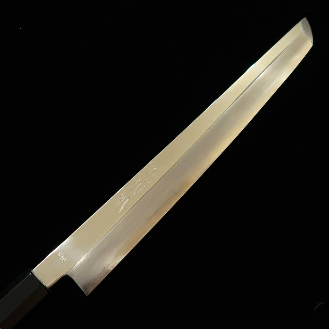 MIURA佩 MIURA Obidama sakimaru yanagiba VG10 acabado espejo, mango personalizado púrpura (300 mm)