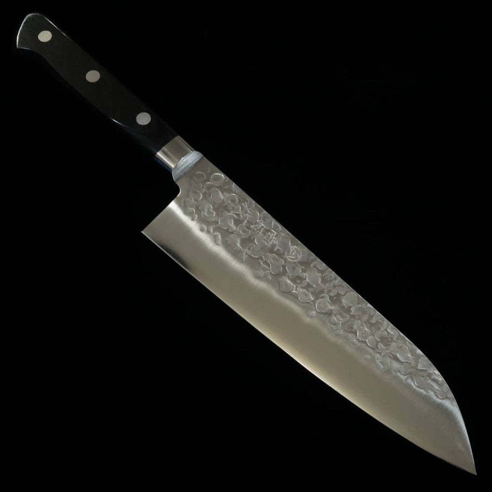 TAKAMURA Santoku VG10 Hammered Black Plywood Handle (170mm)