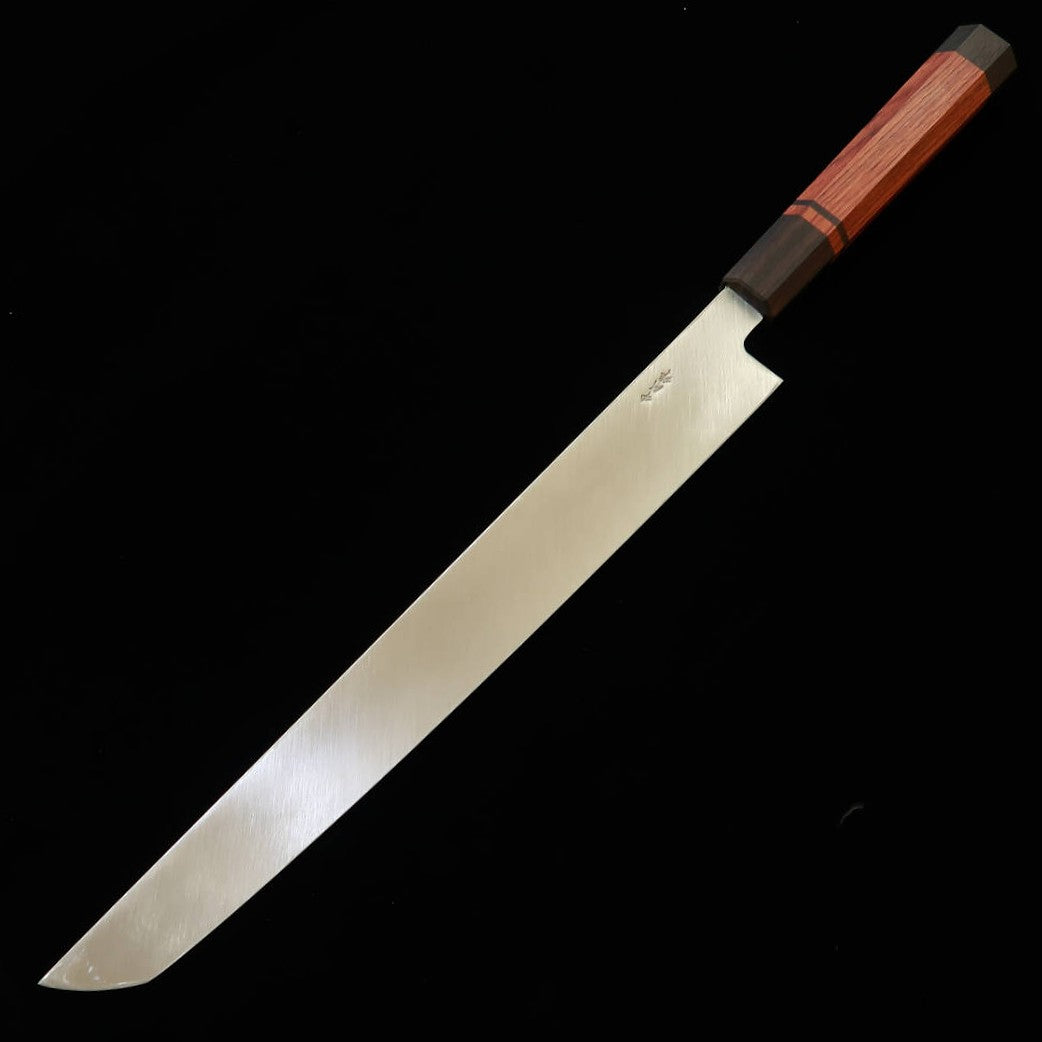 MIURA Obidama – yanagiba bout rond, VG10, finition miroir, manche en bubinga (300 mm)