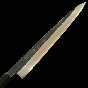 MIURA Itadaki, Yoshikazu Tanaka, Yanagiba, Shirogami No. 2 Kurouchi Finish with Custom Purple Handle (270mm)