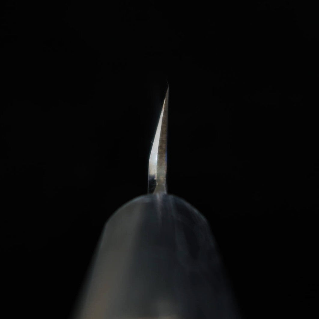 SUISIN Denshō Yanagiba tipo espada Aço Shirogami #1 acabamento espelhado cabo magnólia hexagonal meia-lua com chifre de búfalo (270 mm)