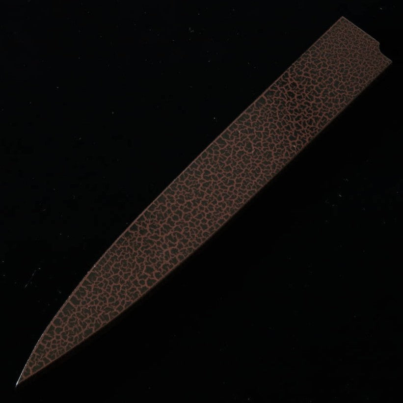 Funda lacada para yanagiba (motivo corteza de pino) sin orificio para pasador (240 mm)