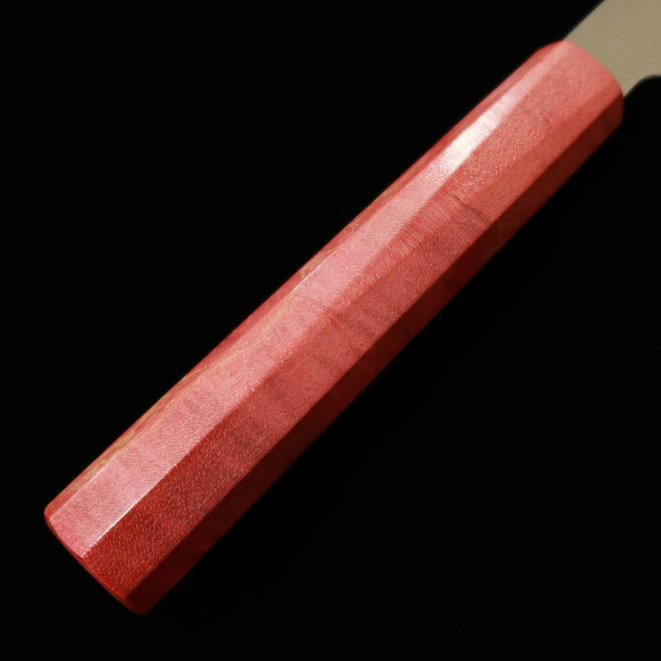 Cuchillo gyuto Miura Obidama, acero Aogami #1, damasco, mango de resina estabilizada roja (210 mm)