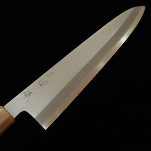 MIURA Obidama Gyuto unilatéral, acier blanc n°2, finition bokashi, manche en bois stabilisé rouge brun (240 mm)