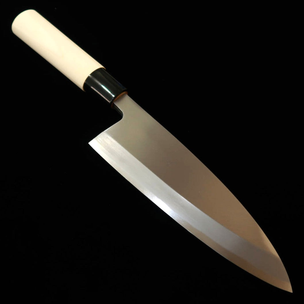 MIURA Miura deba, acier SK, finition kasumi, manche en magnolia/plastique (165 mm)