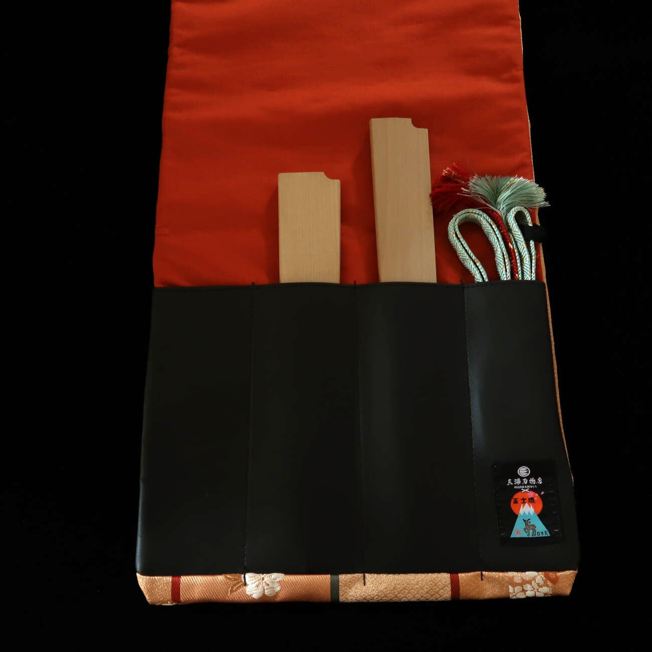 Fujishika Knife roll Kimono Pattern 4 Pieces 79 x 29.5cm