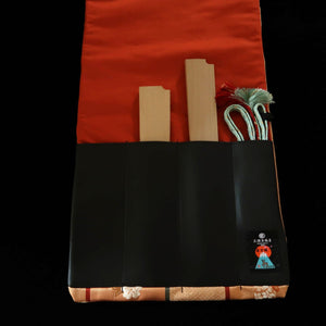 富士鹿 包丁巻き 着物柄 ４本掛け 79×29.5cm