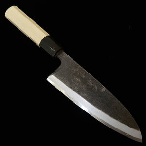 MIURA Deba Shirogami n°2, finition noire, manche en magnolia octogonal (135–180 mm)