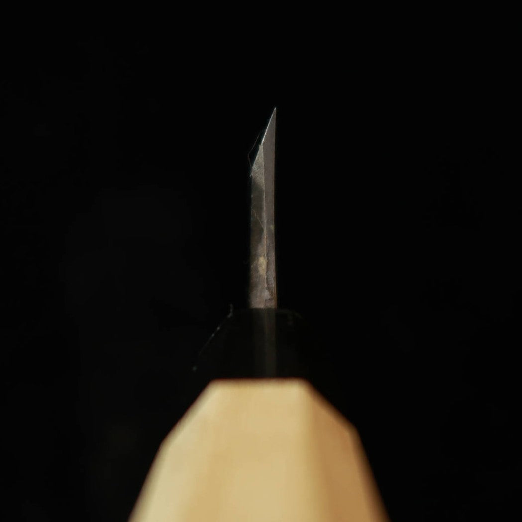 MIURA Deba, Shirogami No. 2 with Kurouchi Finish and Magnolia Wood Octagonal Handle (135/180mm)