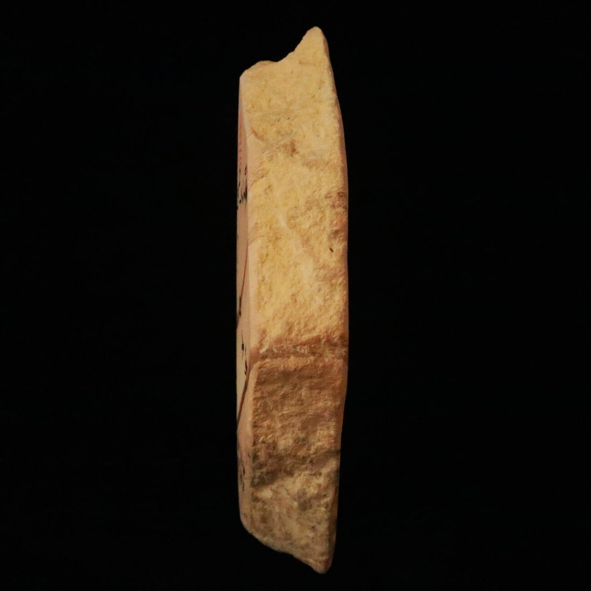 Miotsukushihime pedra de amolar natural Iyo Meito M28, veios vermelhos, 87×186×29 mm