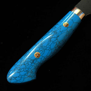 二唐刃物鍛錬所NIGARA  牛刀 SG2 黒打 鎚目 ターコイズハンドル（210/240mm）