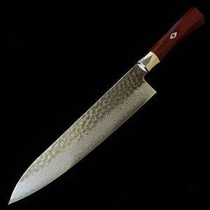 [Nouvelle référence] MCUSTA ZANMAI Suprême 3, motif martelé, Gyuto rouge (180-240 mm)