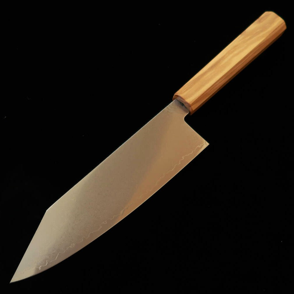 Miura MIURA Santoku kiritsuke VG10 Damasco total Cabo integral de oliveira (180 mm)
