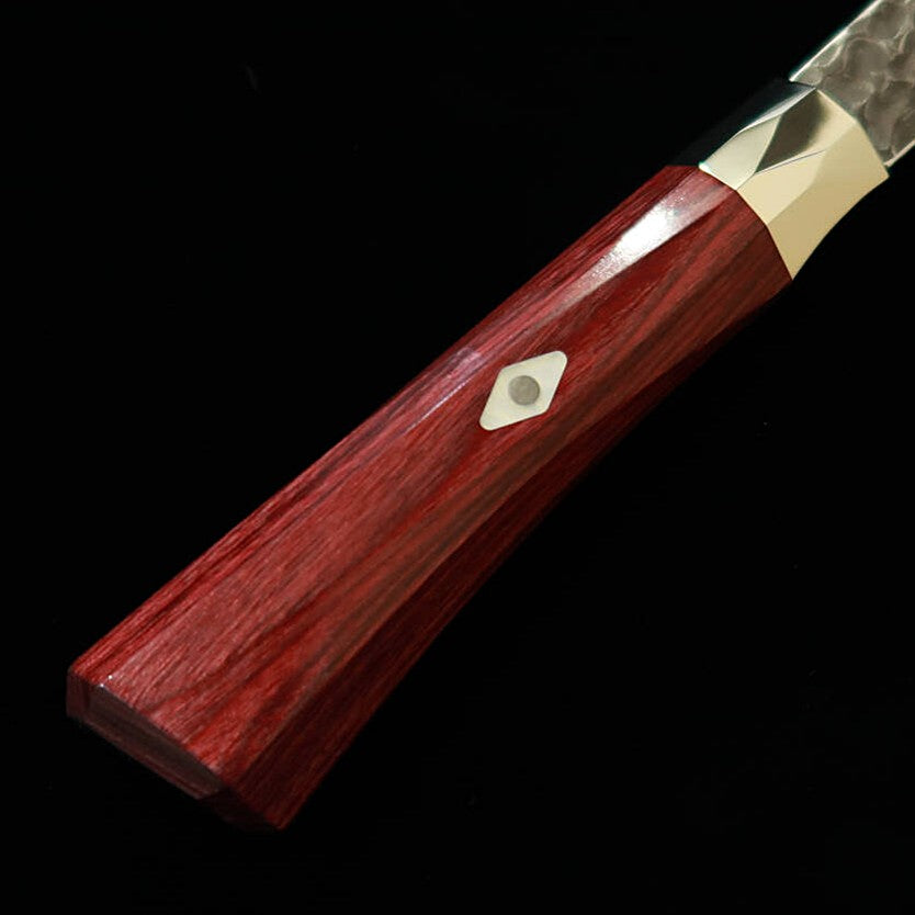 【nouvelle référence】 MCUSTA ZANMAI ZANMAI Suprême 3 motif martelé Sujihiki rouge (240/270 mm)