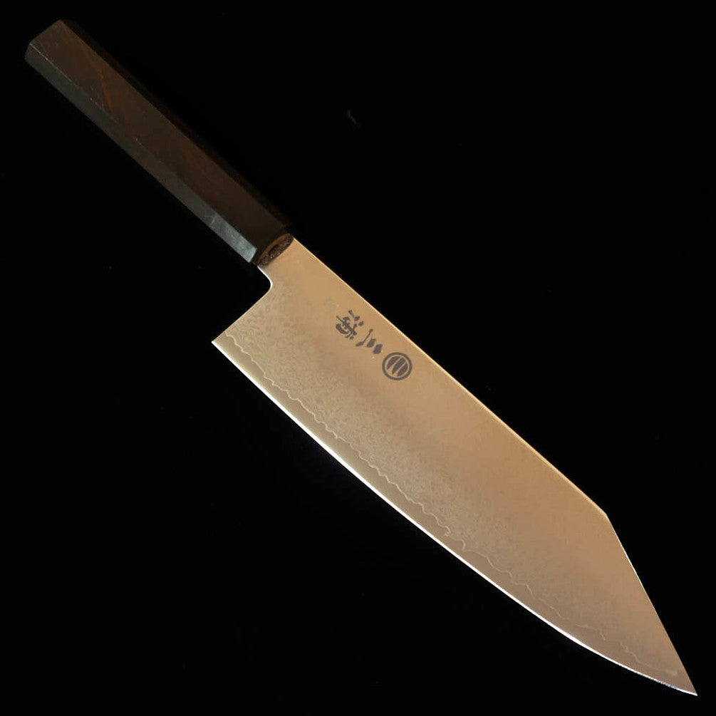 MIURA – Santoku kiritsuke VG10, damas intégral, manche monobloc ébène (180 mm)