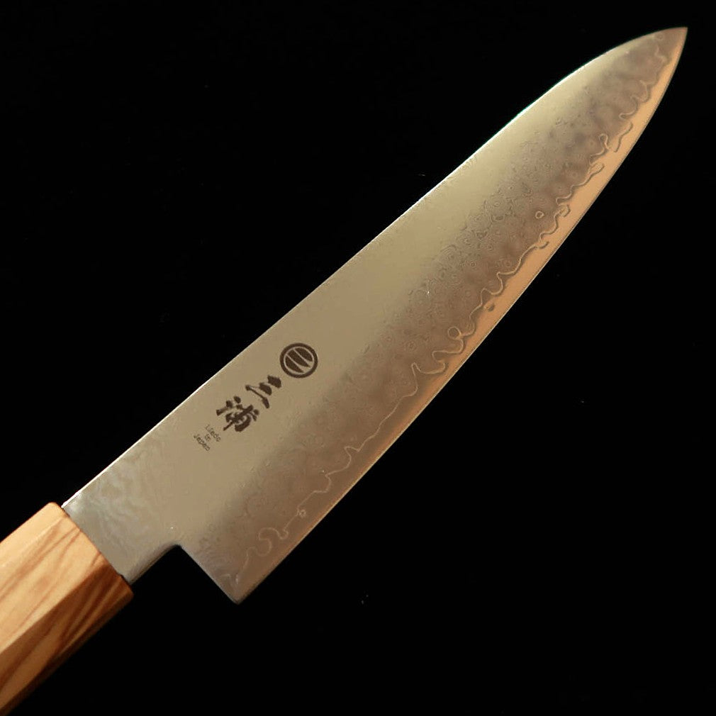 Miura Petty VG10 Full Damascus Olive Wood Handle (150mm)