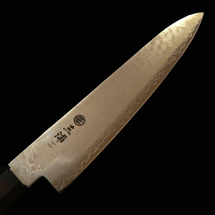 三浦 MIURA ペティ VG10  全面ダマスカス 黒檀一体型柄（150mm）