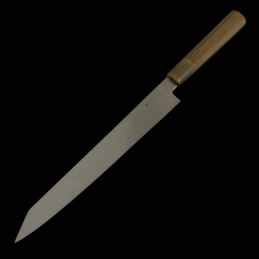 MIURA Obidama Faca Yanagiba Kantsukiri VG-10 Acabamento Espelhado Cabo Octogonal de Pau (270mm)