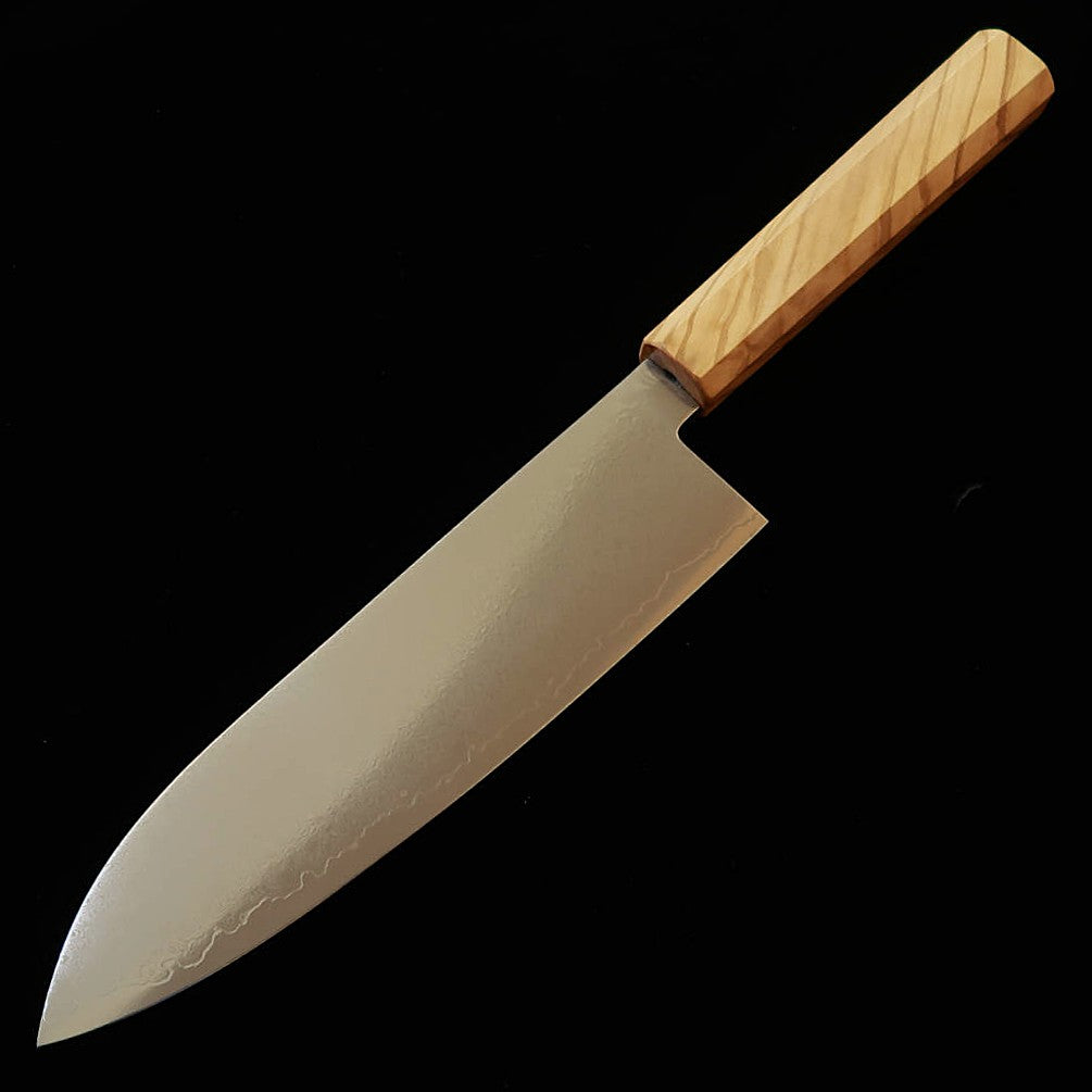 Miura MIURA santoku VG10, damasco integral, mango integrado de olivo (180 mm)