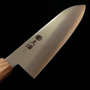 Miura MIURA santoku VG10, damasco integral, mango integrado de olivo (180 mm)