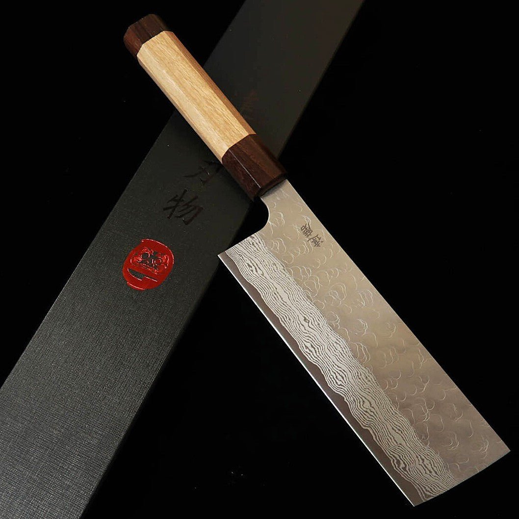 達磨刃物 DARUMA HAMONO 菜切 VG XEOS 両紫檀口桜八角柄 (160mm)
