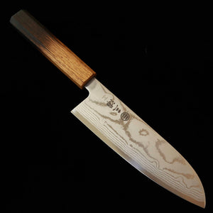 Miura MIURA Santoku VG10 Damasco, cabo octogonal com laca queimada (165mm)