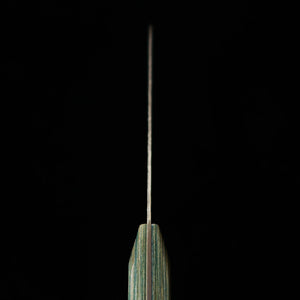 三浦 MIURA 三徳 AUS10 鎚目 ダマスカス 緑合板柄 (180mm)