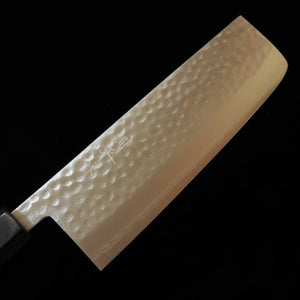 KUNPEI Nakiri Kokuryū VG1 Damas martelé Manche octogonal en fer rouge (165 mm)