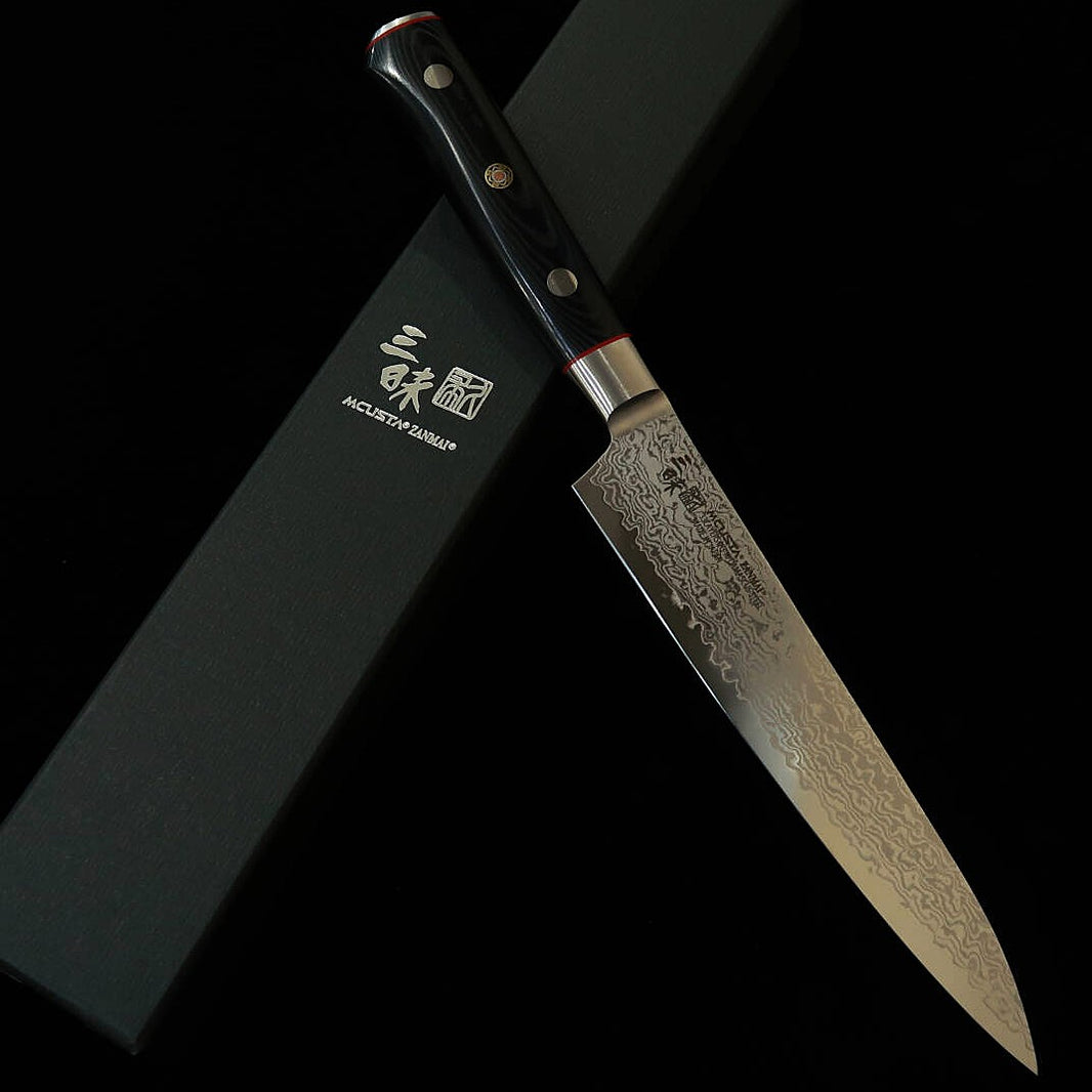 【Novo padrão】MCUSTA ZANMAI Classic Pro 3 Damascus Zebra petty (90–150 mm)