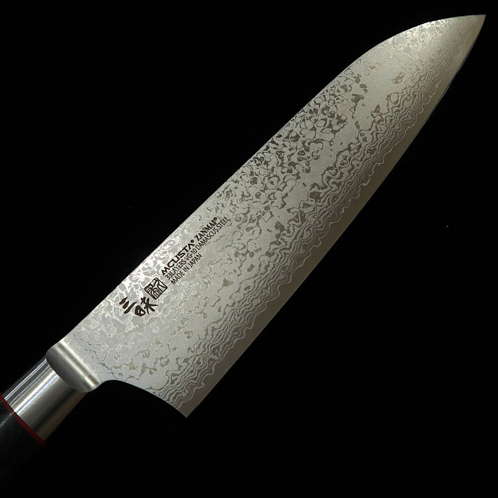 [Novo Clássico] MCUSTA ZANMAI Classic Pro 3 Damasco Zebra Santoku (180mm)