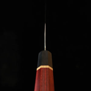 KUNPEI nakiri « Kokuryū », damas martelé, manche octogonal Akatsuki (165 mm)