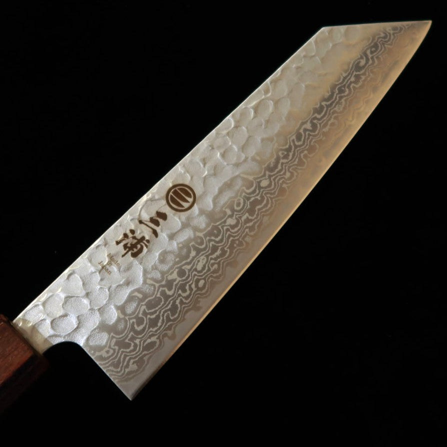 Miura MIURA bunka Gingami #3, acabado martillado, damasco, mango de zelkova (170 mm)