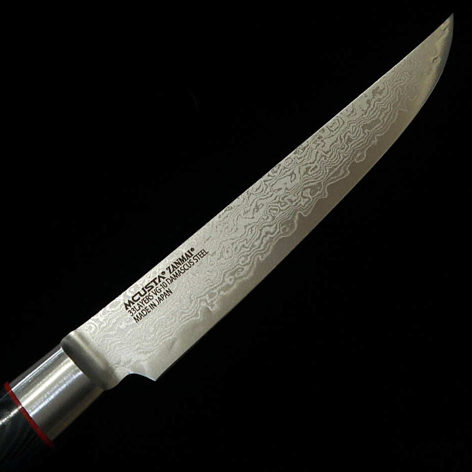 [New Standard] ZANMAI Classic Pro 3 Damascus Zebra Steak Knife (115mm)
