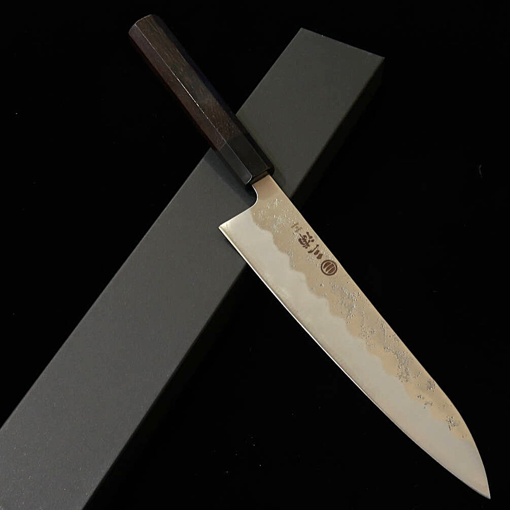 三浦MIURA 牛刀 銀紙三号 梨地 黒檀八角柄（210mm）