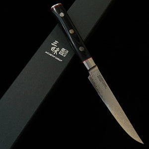 [New Standard] ZANMAI Classic Pro 3 Damascus Zebra Steak Knife (115mm)