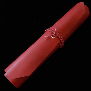 YOKU leatherworks Estojo de couro para facas Long Lasting Leather Vermelho 4P