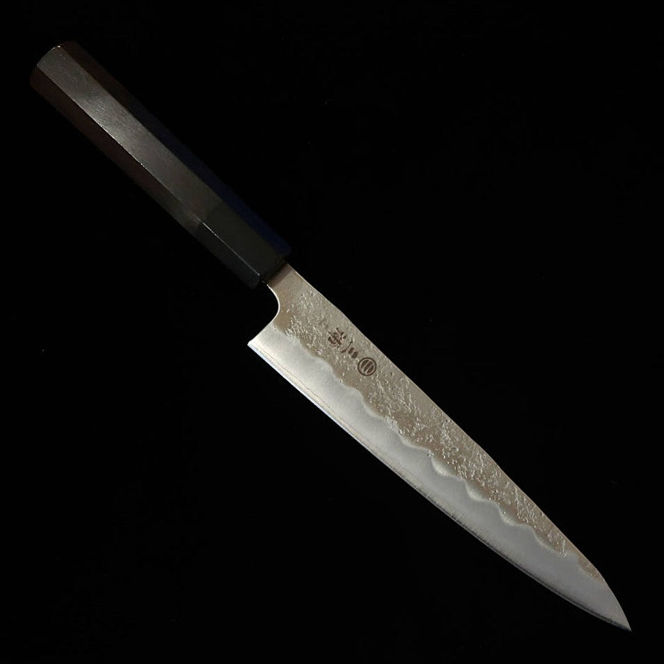 三浦MIURA ペティ 銀紙三号 梨地 黒檀八角柄（150mm）