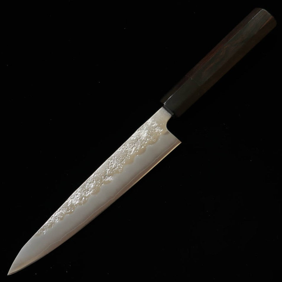三浦MIURA ペティ 銀紙三号 梨地 黒檀八角柄（150mm）