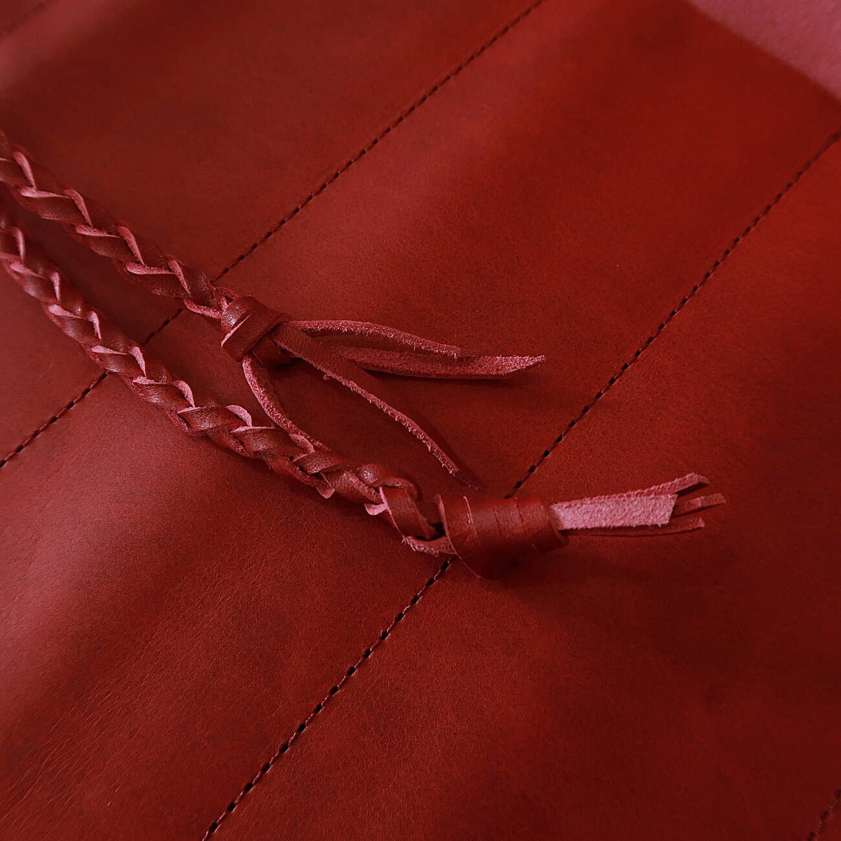 YOKU leatherworks leather knife roll, Long Lasteing Leather　Red　4P
