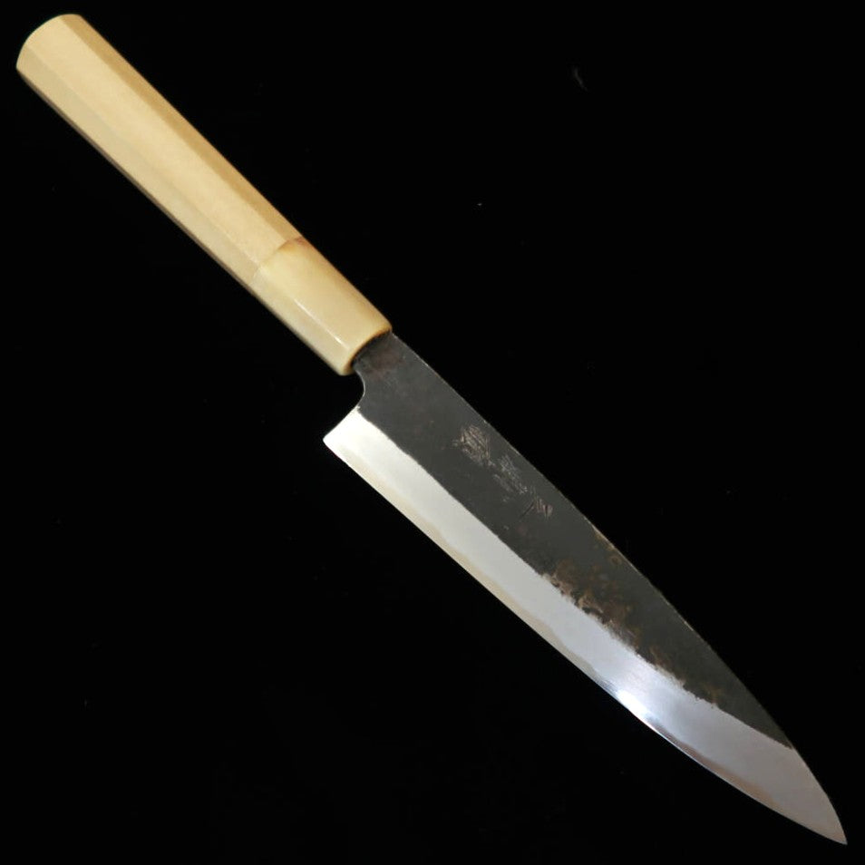 MIURA Itadaki Miura Itadaki Tanaka Giichi Petty Shirogami #2 Acabamento negro Cabo octogonal em magnólia (150 mm)