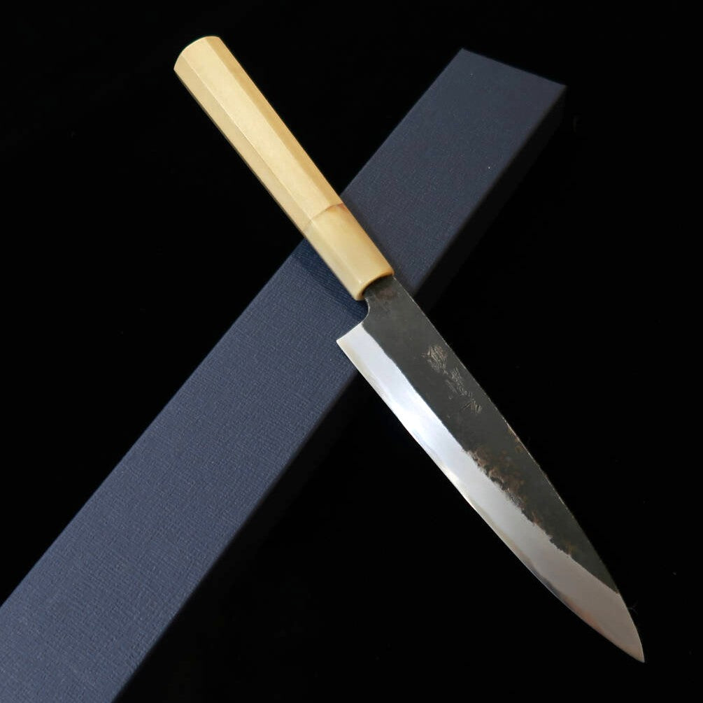 MIURA Itadaki Miura Itadaki Tanaka Giichi Petty Shirogami #2 Acabamento negro Cabo octogonal em magnólia (150 mm)