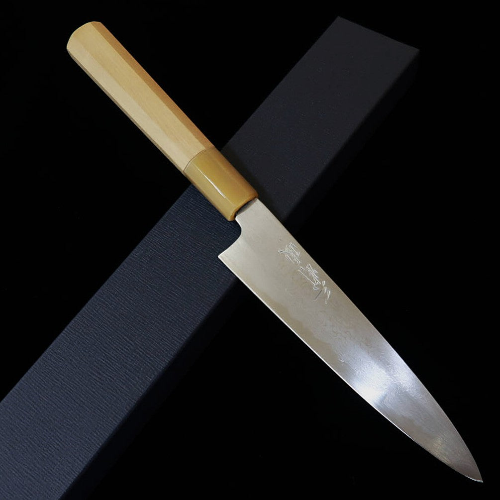 Miura Itadaki, por Yoshikazu Tanaka, petty, aço Aogami #1, damasco, cabo octogonal em magnólia (150 mm)