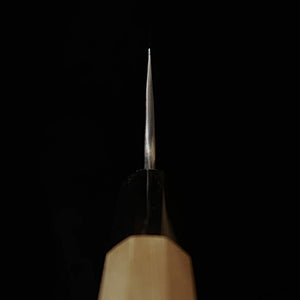 三浦 佩 MIURA Obidama 牛刀 白紙一号 総ボカシ仕上げ ステン割込 朴八角柄 (210/240mm)